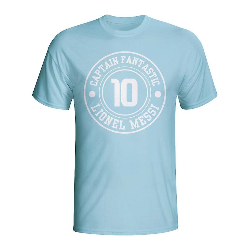 Lionel Messi Argentina Captain Fantastic T-shirt (sky Blue) – Kids