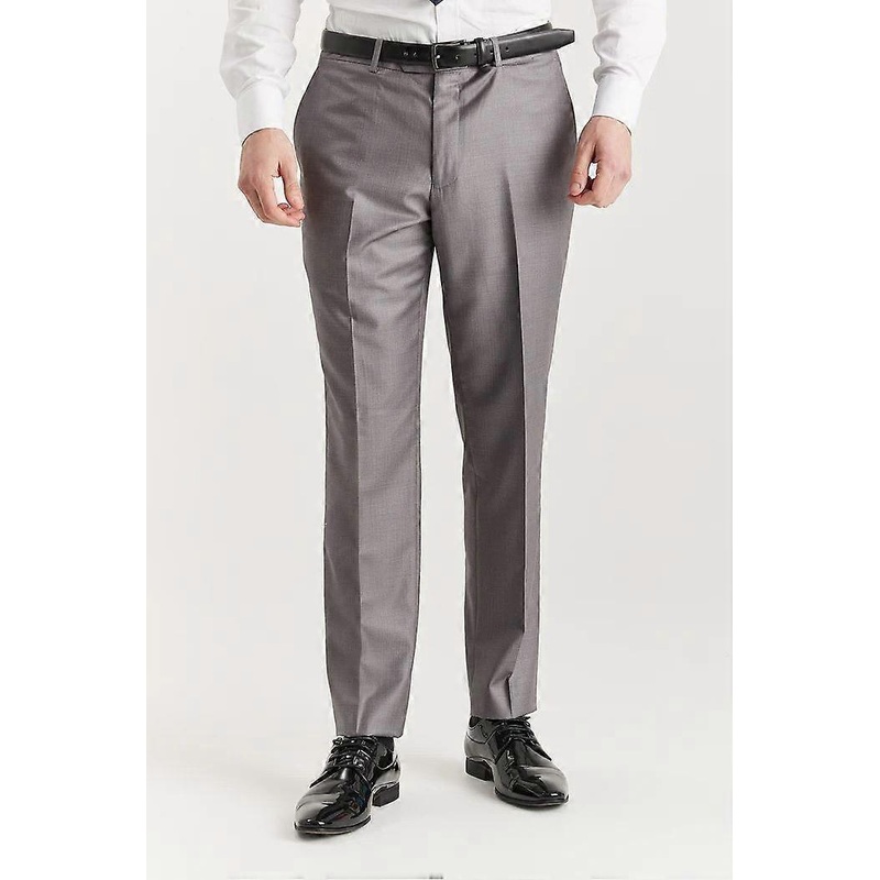 Mens Grey Tailored Trouser Smart Formal