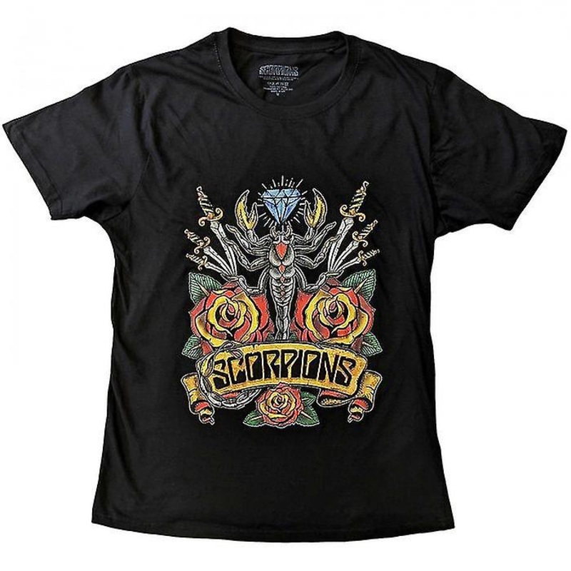 Scorpions Unisex Adult Traditional Tattoo Cotton T-Shirt