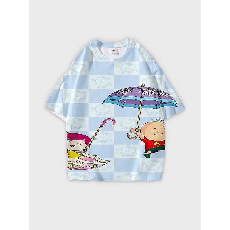 T-shirt short sleeve round neck summer casual loose C1386