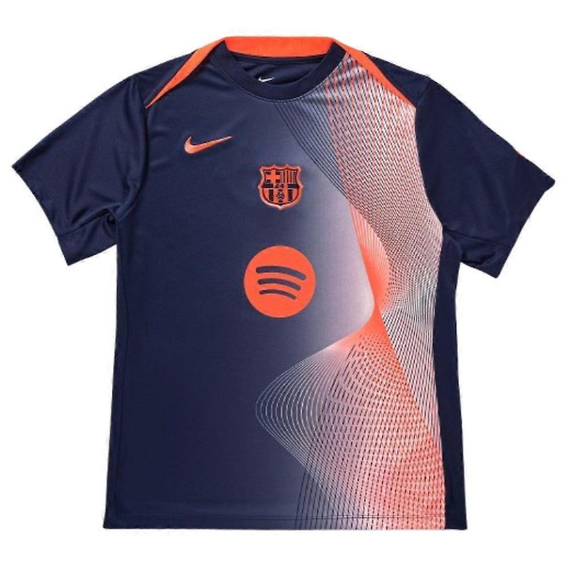 2025-2026 Barcelona T90 Third Dri-Fit Pre-Match Shirt (Navy)