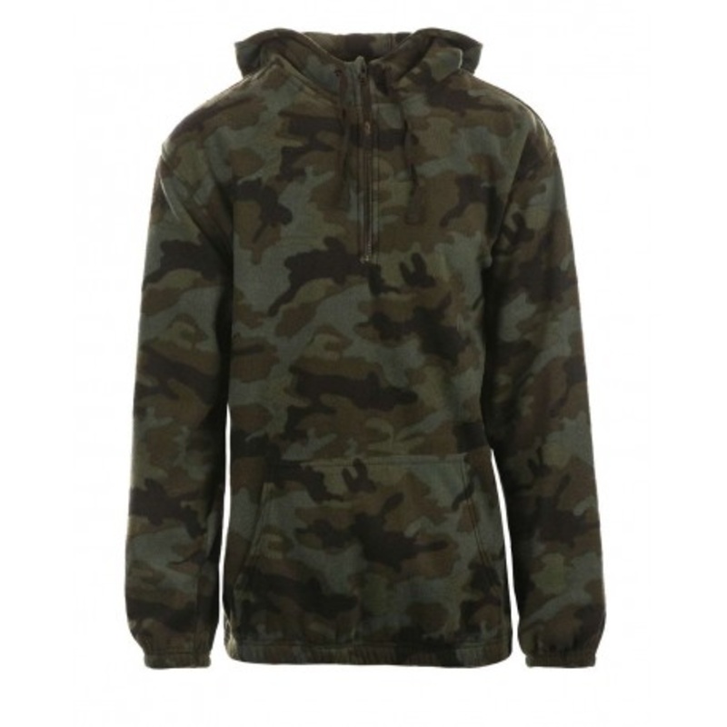 Burnside 3600 Polar Fleece Quarter-Zip Hooded Pullover | Burnside 3600