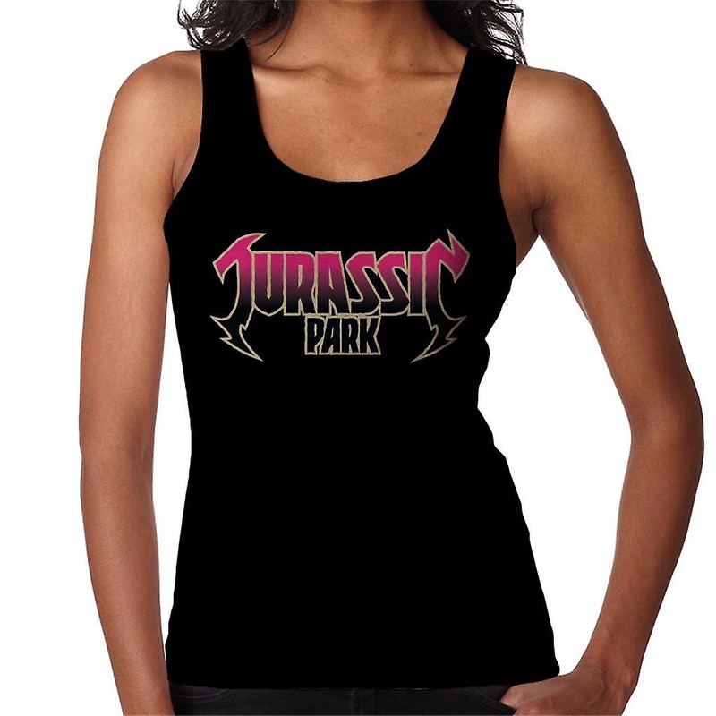 Jurassic Park Pink Gradient Rock Inspired Logo Women’s Vest