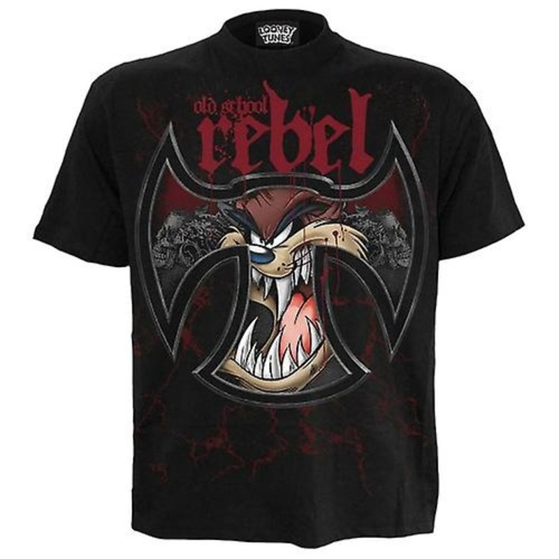 Looney Tunes Unisex Adult Old School Rebel Taz T-Shirt