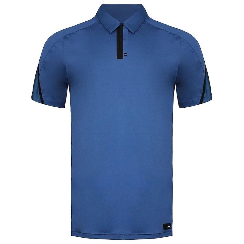 Oakley Short Sleeve Collared Mens Blue Velocity Polo Shirt 433683 64W