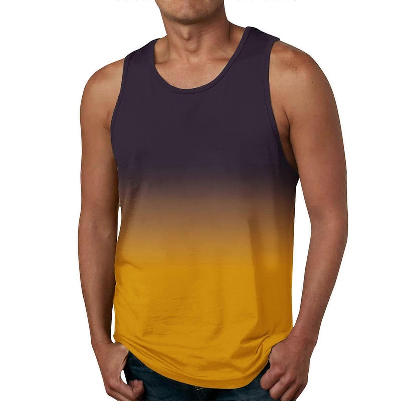 Summer Tops Men’s Tank  Transparent Mesh Muscle Shirt Sleeveless T Shirt Undershirt Clubwear B2gold XXL