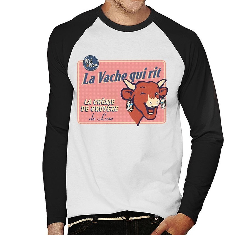 The Laughing Cow La Creme De Gruyere De Luxe Men’s Baseball Long Sleeved T-Shirt
