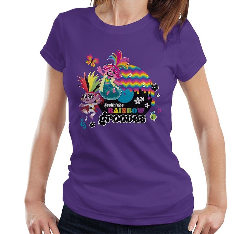 Trolls Feelin The Rainbow Grooves Women’s T-Shirt