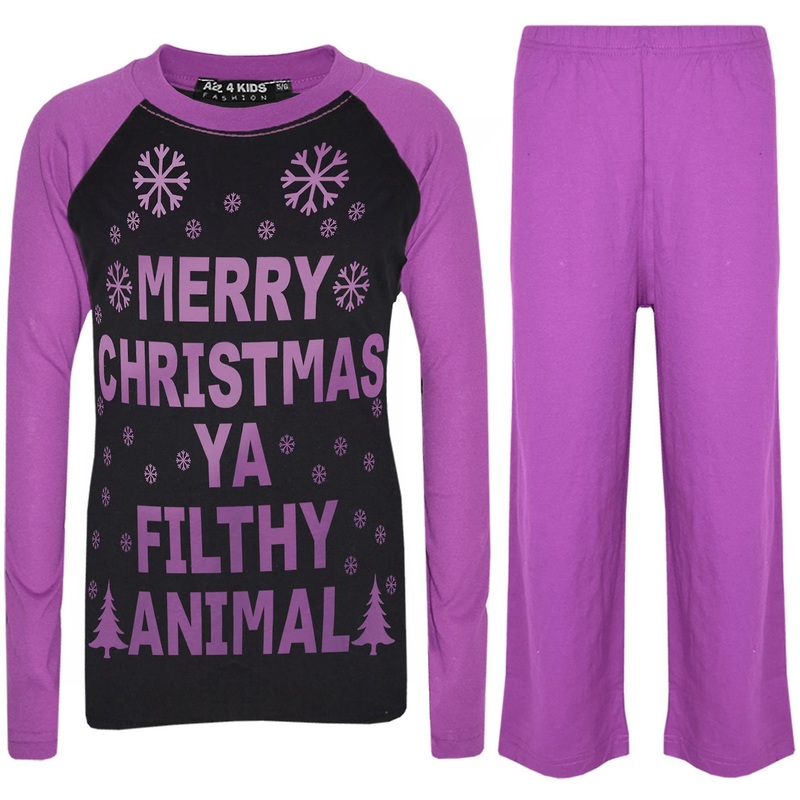 A2Z 4 Kids Girls Long Sleeves Pajama Set Xmas PJS Festive Gift Set Age 2-13 Year