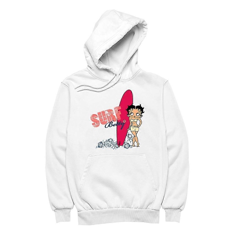 Betty Boop Surf Red Board Men’s Hooded Sweatshirt