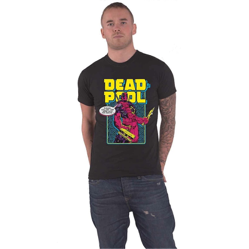 Deadpool T Shirt Comic Merc new Official Marvel Comics  Mens Black
