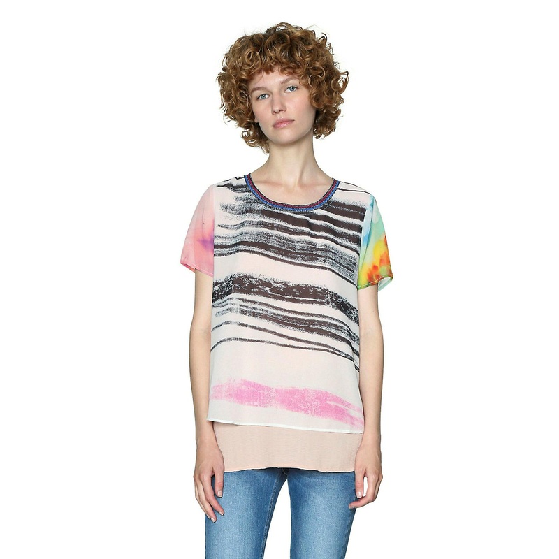 Desigual Maia Blouse Layered Tee Shape