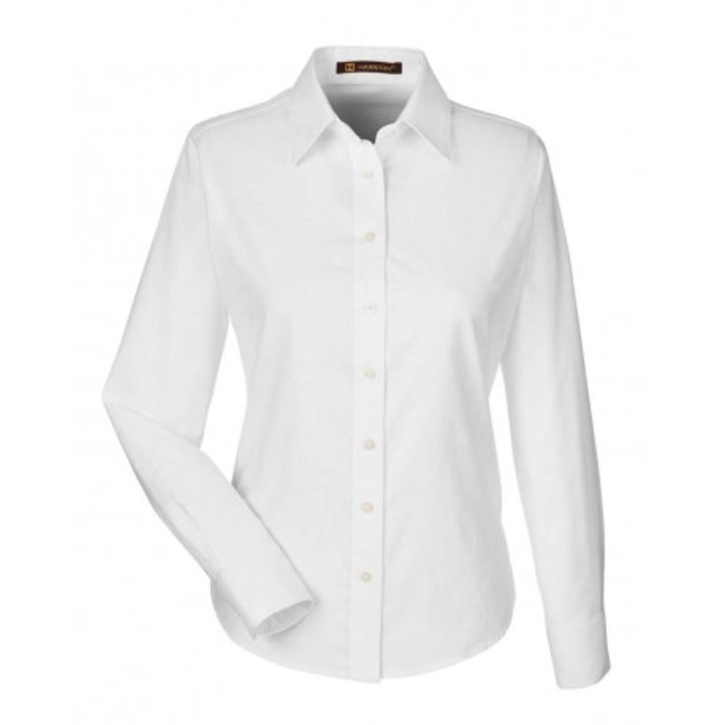 Harriton M600W Women’s Long Sleeve Oxford Dress Shirt | Harriton M600W
