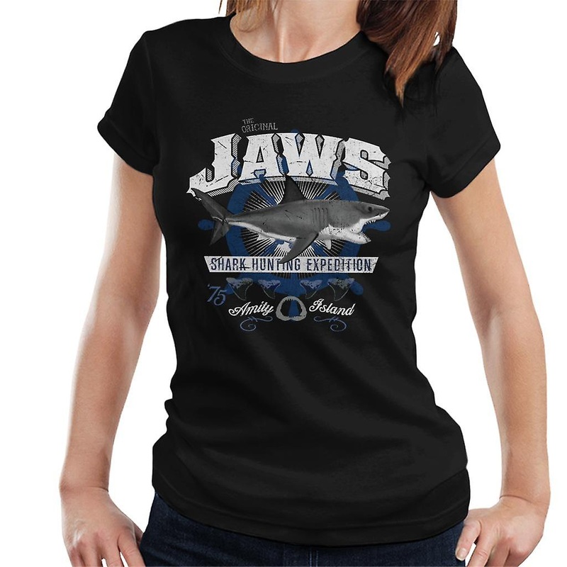 Jaws Shark Hunting Expedition Amity Island Women’s T-Shirt