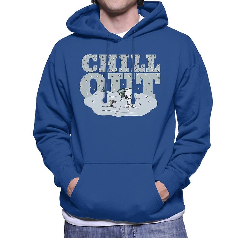 Peanuts Snoopy Woodstock Winter Chill Out Men’s Hooded Sweatshirt