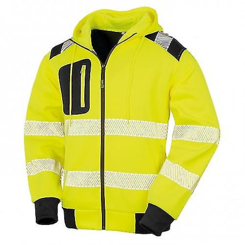 Result Genuine Recycled Mens Robust Safety Zipped Hoodie