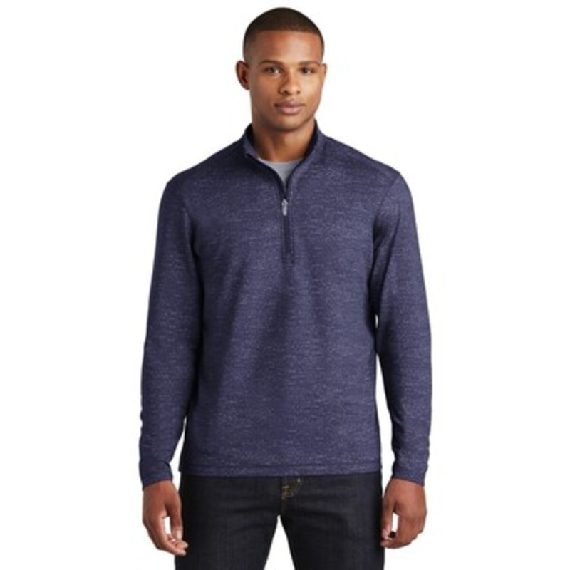 Sport-Tek ST855 Sport-Wick Stretch Reflective Heather 1/2-Zip Pullover