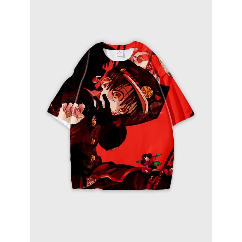 T-Shirt Round Neck, Loose Short Sleeve Toilet-bound Hanako-kun Graphic Tee, Unisex Summer Casual Top W1171