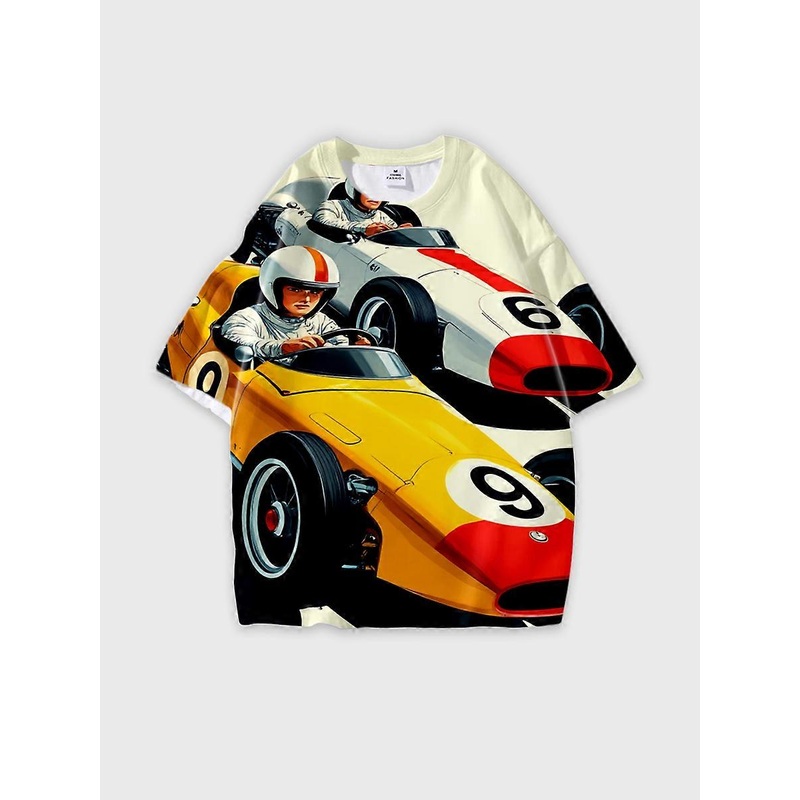 T-shirt round neck Pattern loose short sleeve JW1178