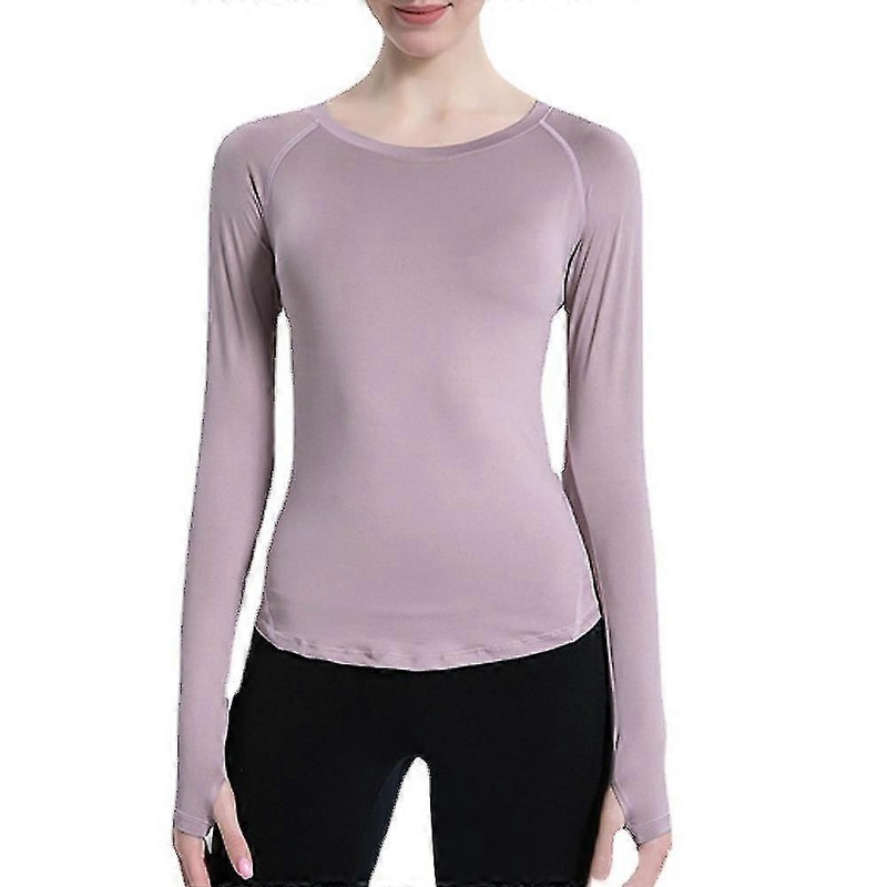 Women Workout Shirts Long Sve Yoga Tops With Thumb Holes