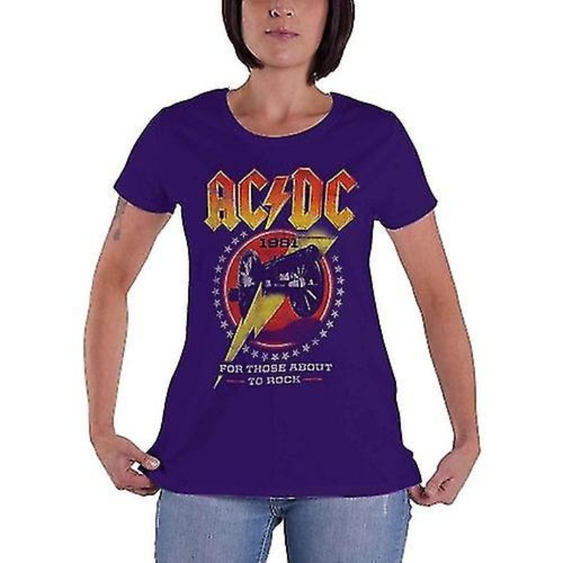 AC/DC Womens/Ladies For Those About To Rock ’81 T-Shirt