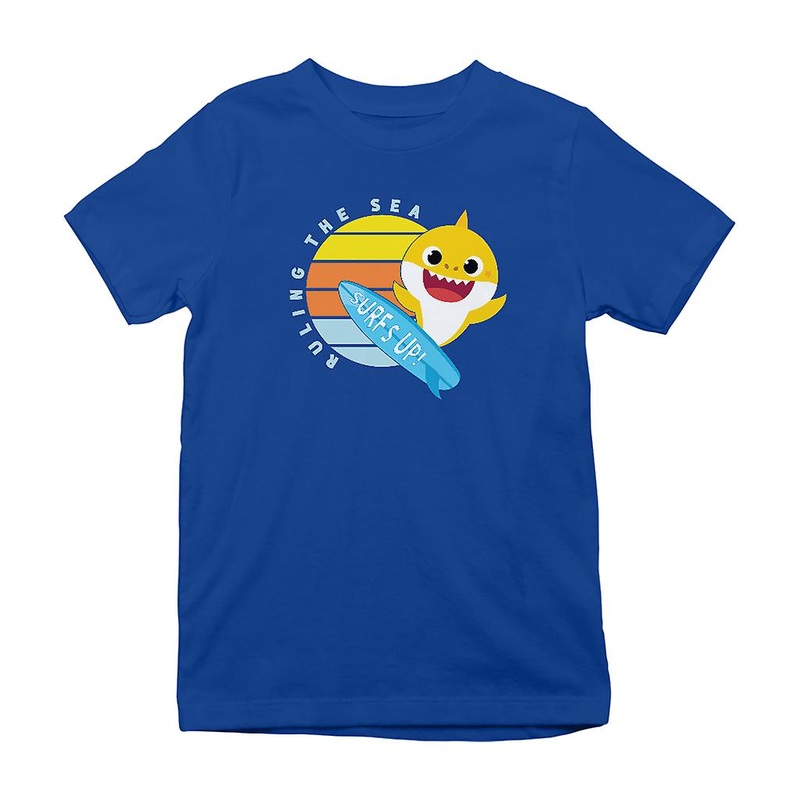 Baby Shark Ruling The Sea Surfs Up Kid’s T-Shirt