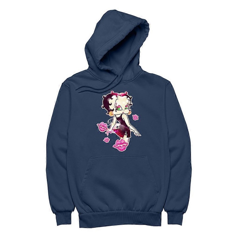 Betty Boop Blowing Shiny Kisses Women’s Hooded Sweatshirt