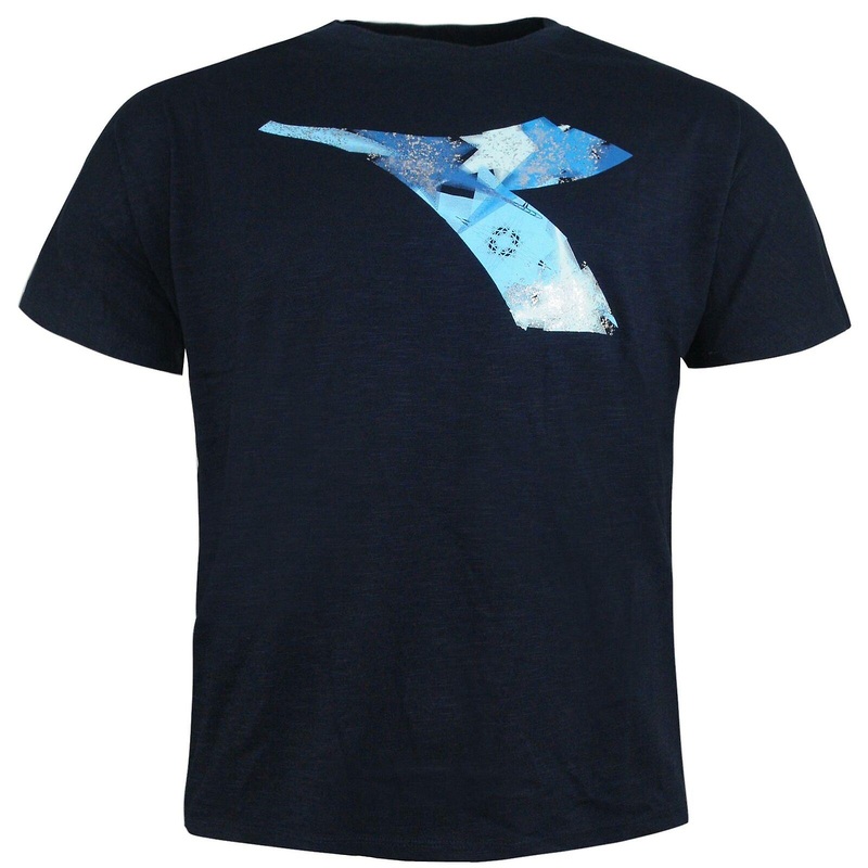 Diadora Short Sleeve Crew Neck Blue Corsair Womens T-Shirt 60063