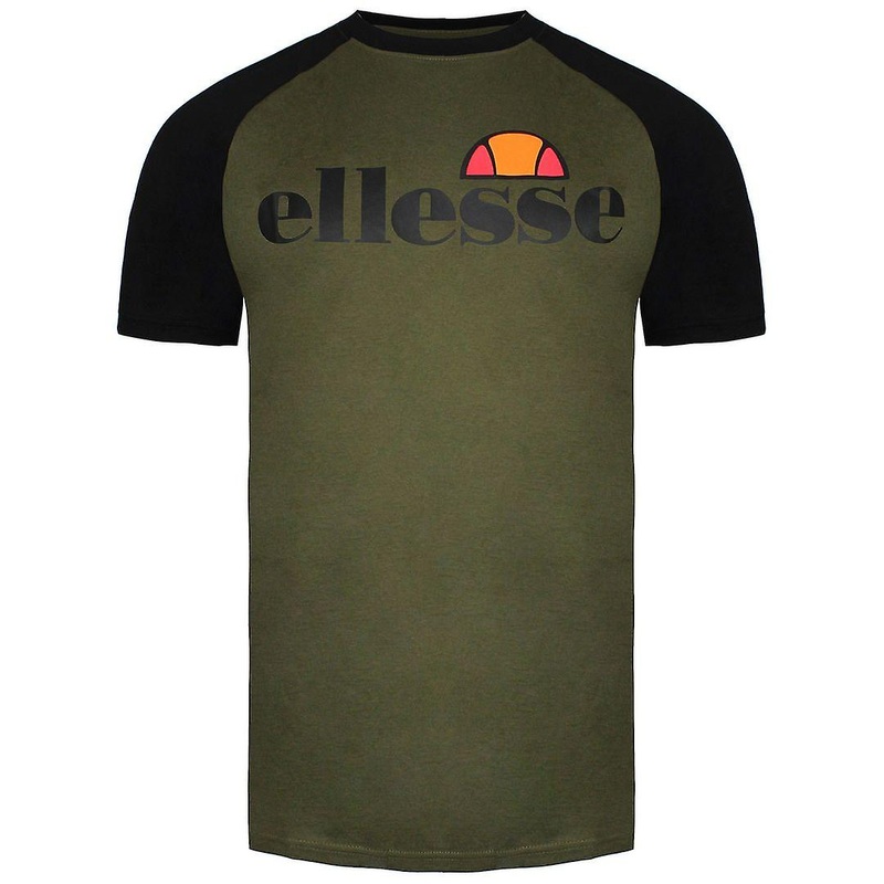 Ellesse Short Sleeve Crew Neck Black/Khaki Mens Corp T-Shirt 6 20167
