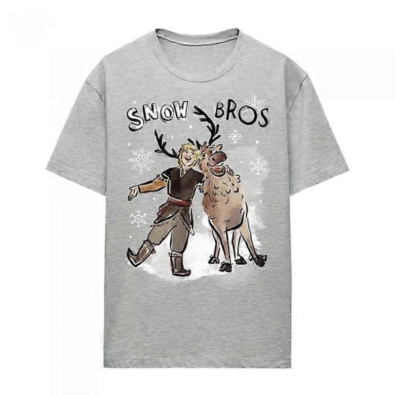 Frozen Womens/Ladies Snow Bros Sven & Kristoff Heather T-Shirt