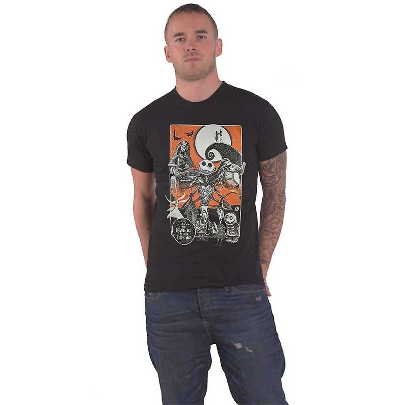 Nightmare Before Christmas Embellished Orange Moon T Shirt