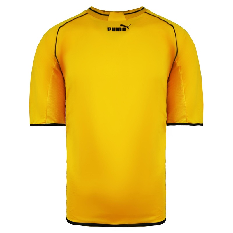 Puma King Short Sleeve Top Crew Neck Yellow Mens Football T-Shirt 715070 15