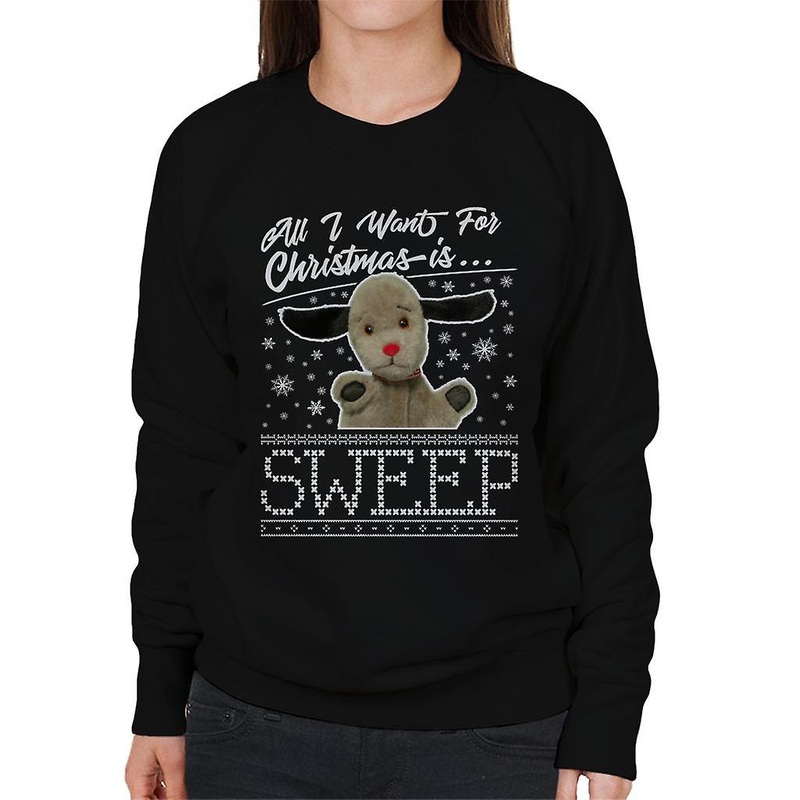 Sooty Christmas All I Want For Christmas Is Sweep Women’s Sweatshirt