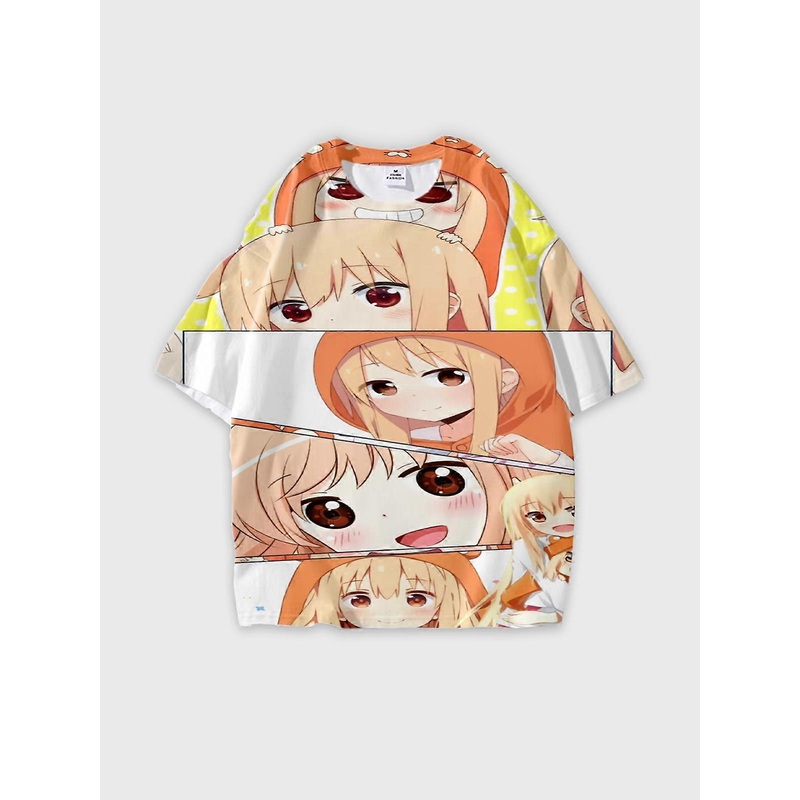 T-Shirt Round Neck, Loose Short Sleeve Himouto! Umaru-chan Graphic Tee, Unisex Summer Casual Top W373