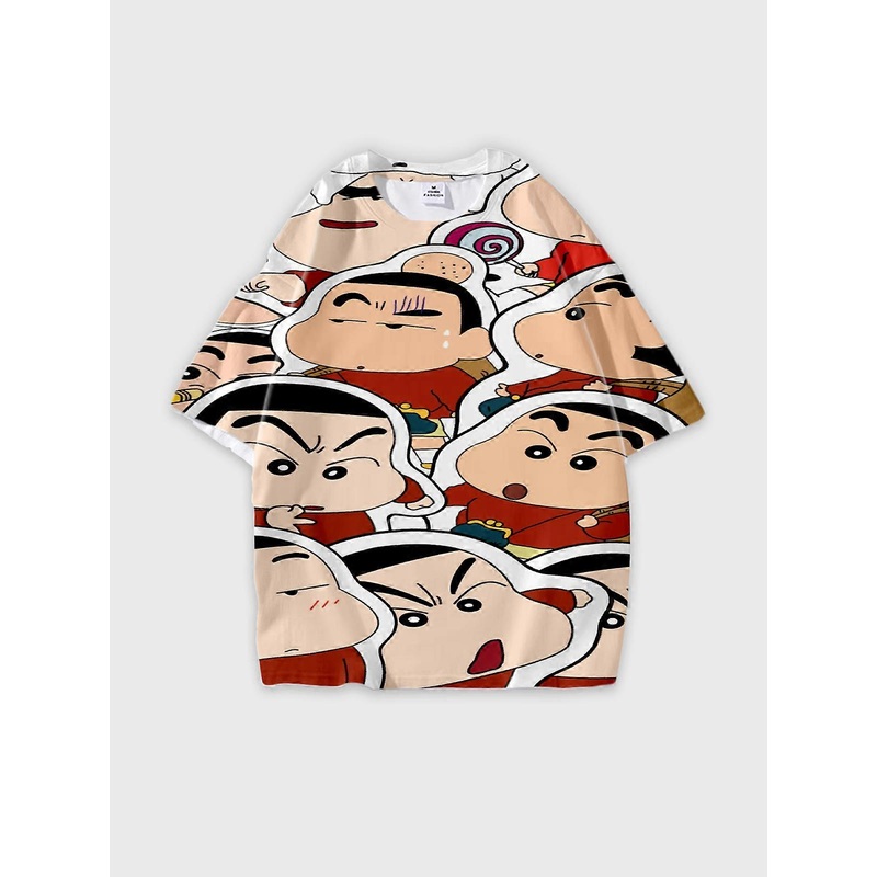 T-Shirt Round Neck, Loose Short Sleeve Pattern Graphic Tee, Unisex Summer Casual Top W99