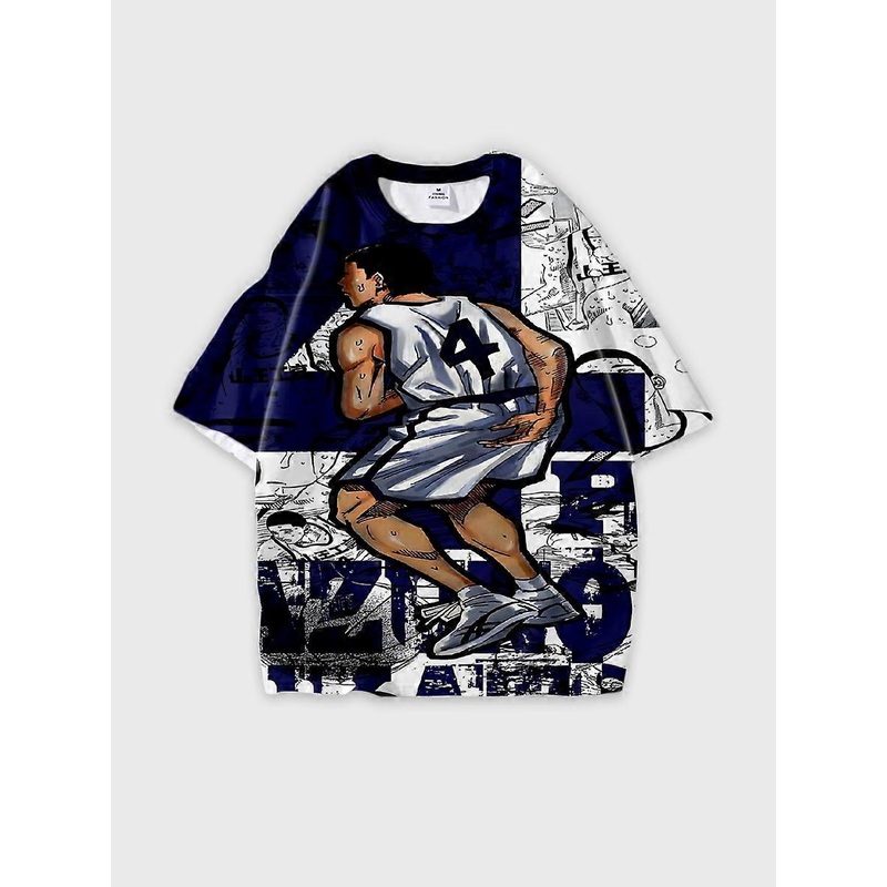 T-shirt round neck Role Pattern loose short sleeve JW6594