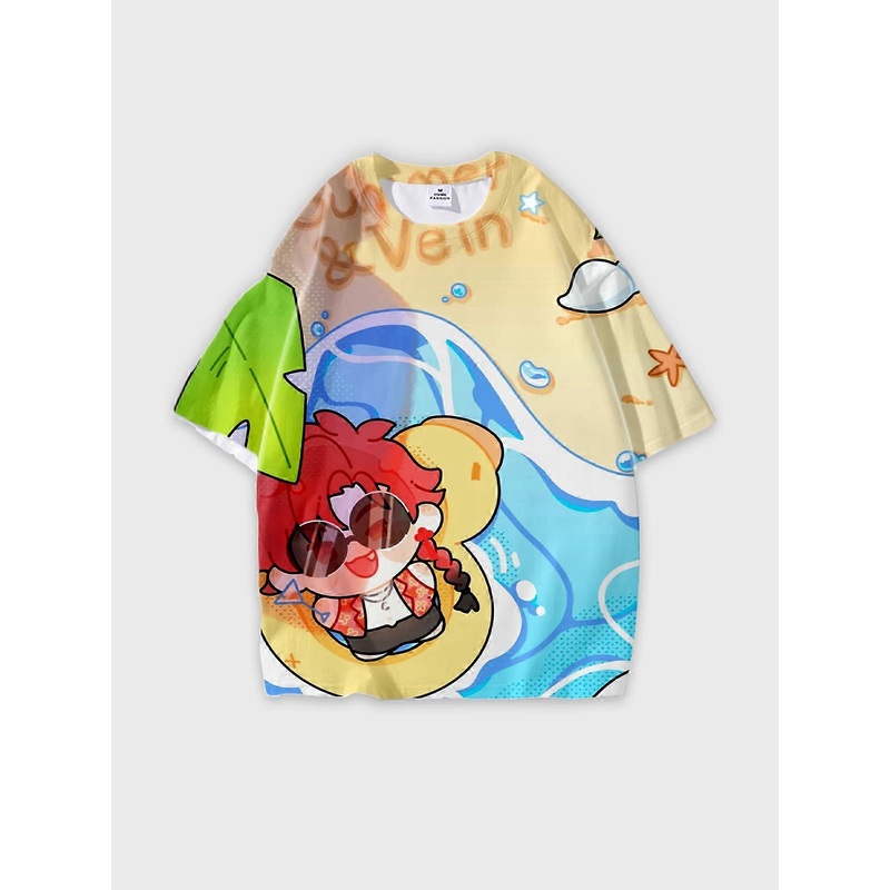 T-Shirt Short Sleeve Round Neck, Summer Casual Loose Graphic Tee, Unisex The Link Click W2261