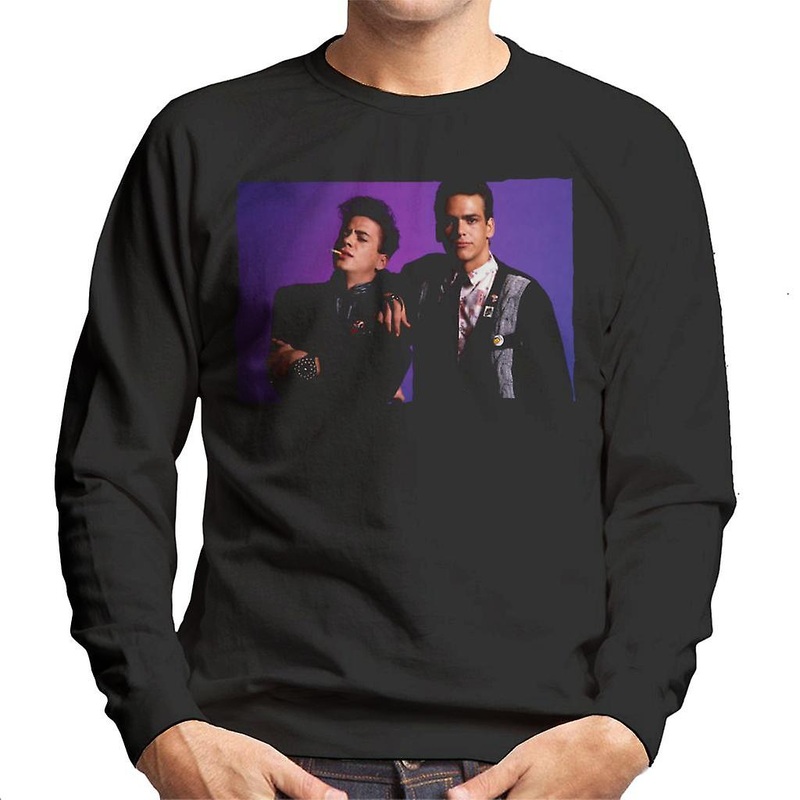 Weird Science Ian And Max Purple Background Men’s Sweatshirt