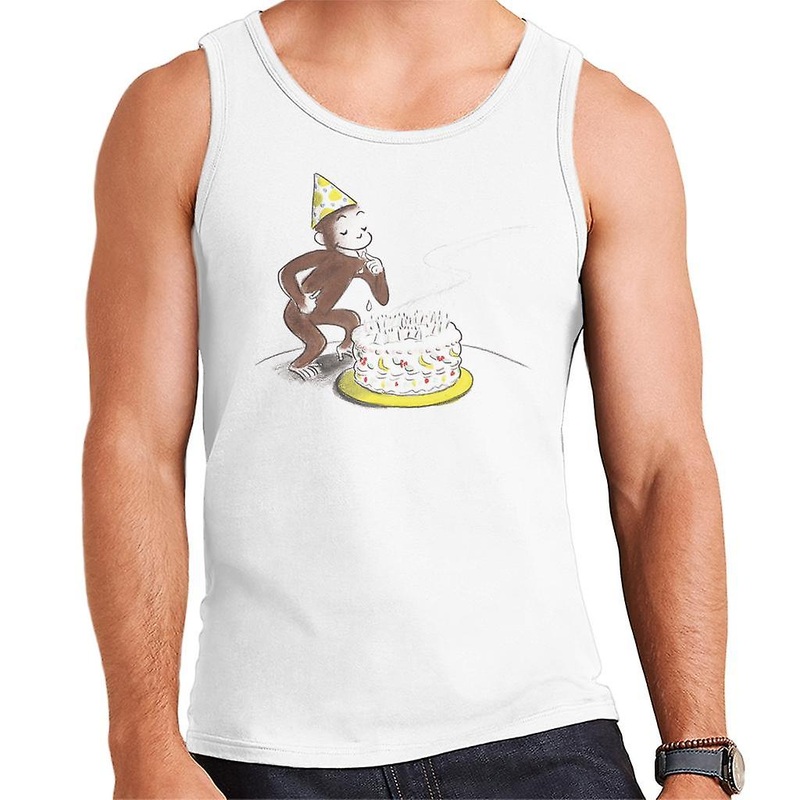 Curious George Eating Birthday Cake Men’s Vest