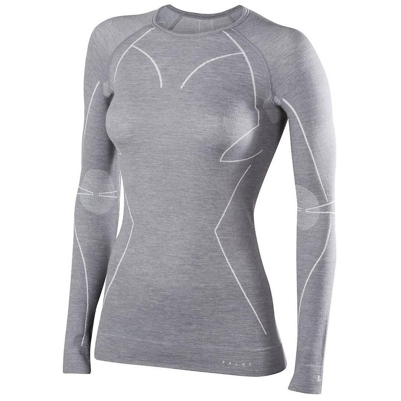 Falke Wool Tech Long Sleeve Shirt – Heather Grey