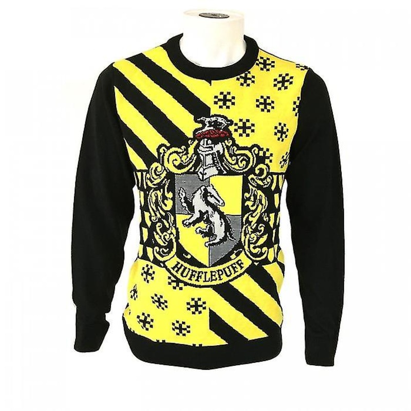 Harry Potter Unisex Adult Hufflepuff Christmas Jumper