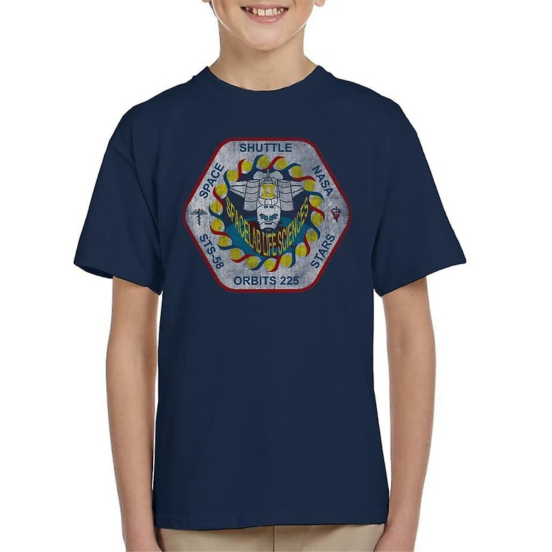 NASA STS 58 Columbia Mission Badge Distressed Kid’s T-Shirt