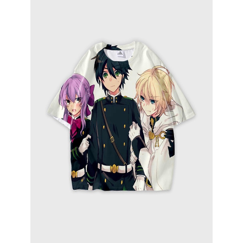 T-Shirt Short Sleeve Round Neck, Summer Casual Loose Graphic Tee, Unisex Seraph of the end U97