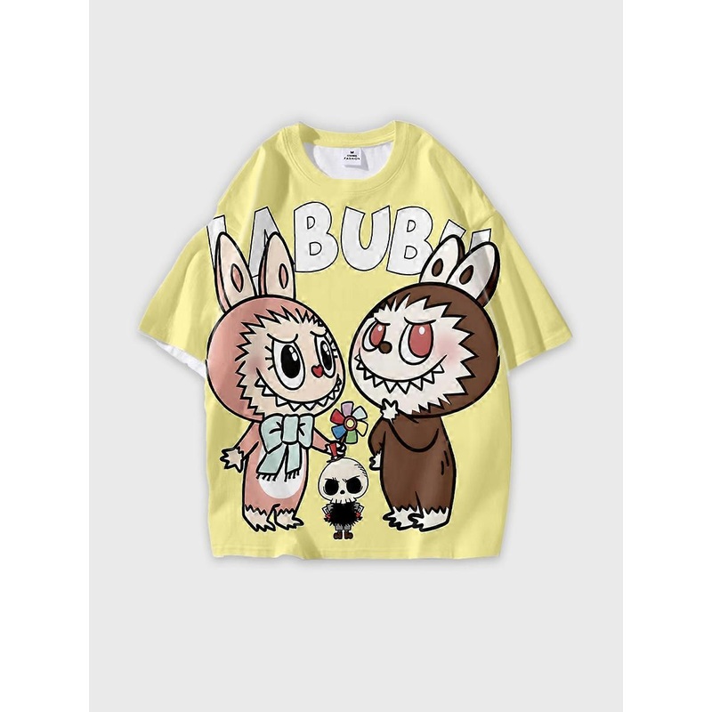 T-shirt short sleeve round neck summer casual loose P2636