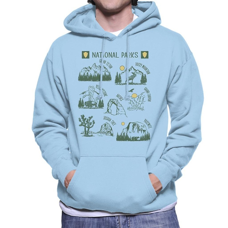 US National Parks Montage Men’s Hooded Sweatshirt