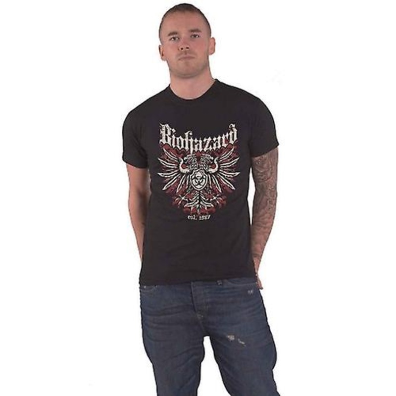 Biohazard Unisex Adult Crest Cotton T-Shirt