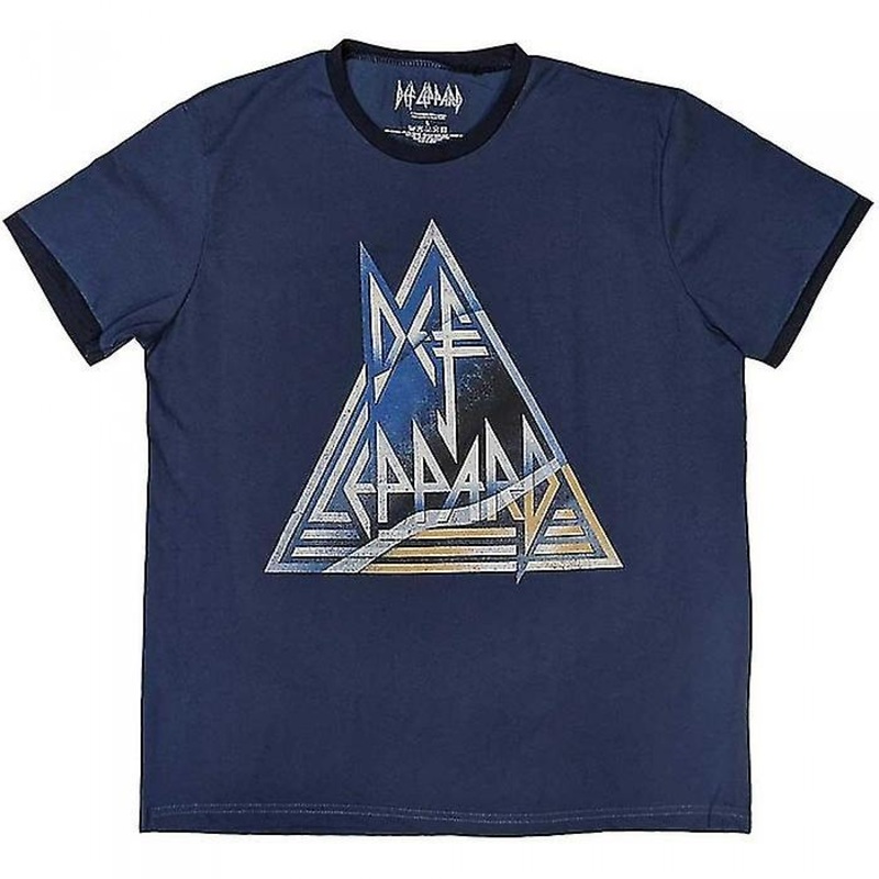 Def Leppard Unisex Adult Triangle Logo T-Shirt