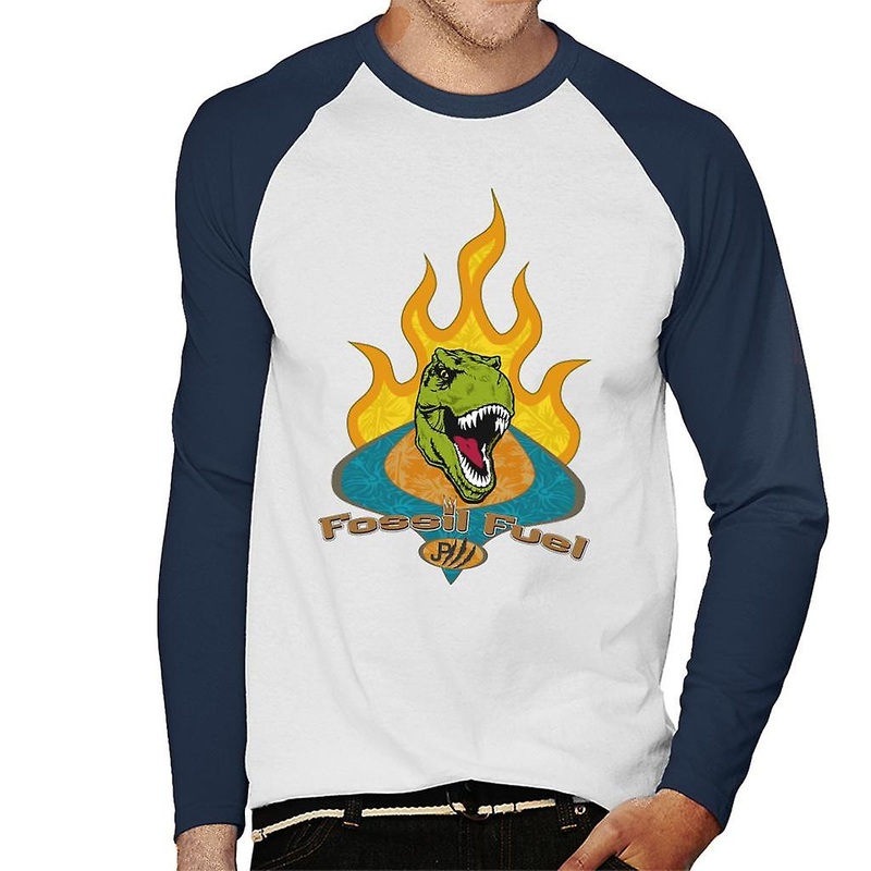 Jurassic Park Fossil Fuel Men’s Baseball Long Sleeved T-Shirt
