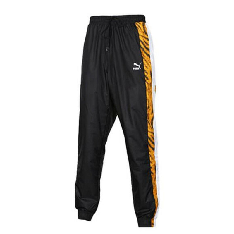 Puma Wild Pack Strech Waist Black Mens Woven Track Pants 579511 21
