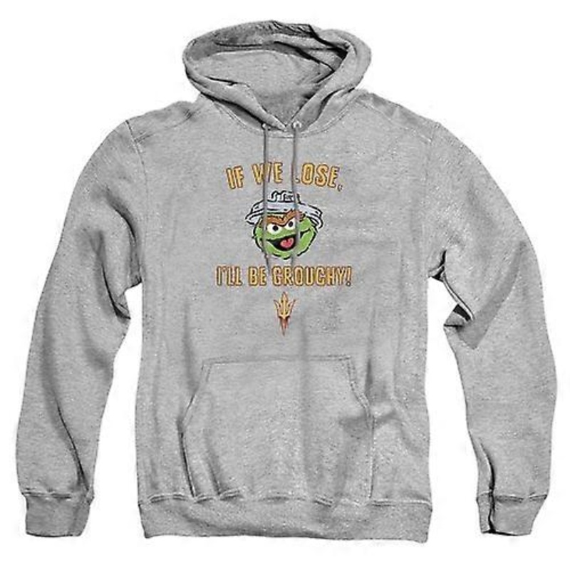 Sesame Street Unisex Adult Oscar The Grouch Heather Hoodie